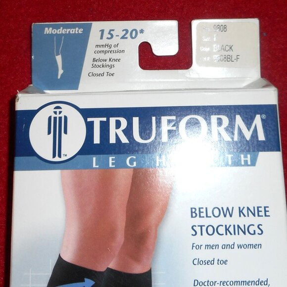 Truform Leg Health Black Below Knee Moderate Compression Stockings 15-20 mmHg - Picture 5 of 5